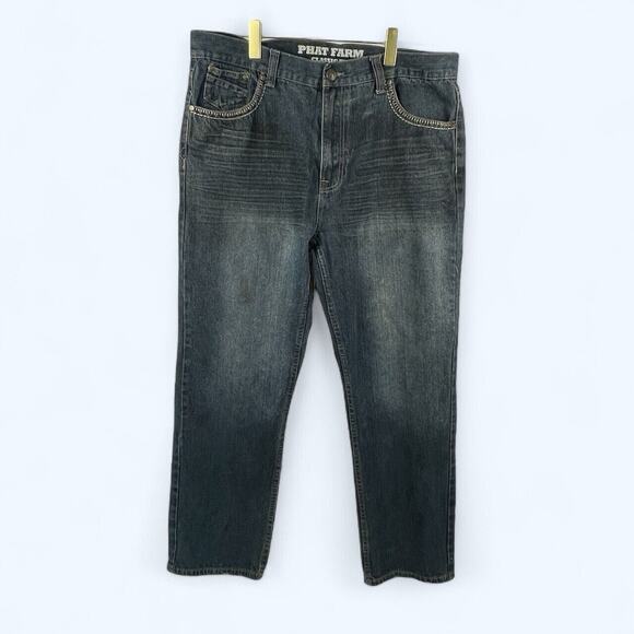 Phat Farm Vintage Y2K Classic Men's Jeans Tag Size 38x34 (38x32) - Picture 1 of 7